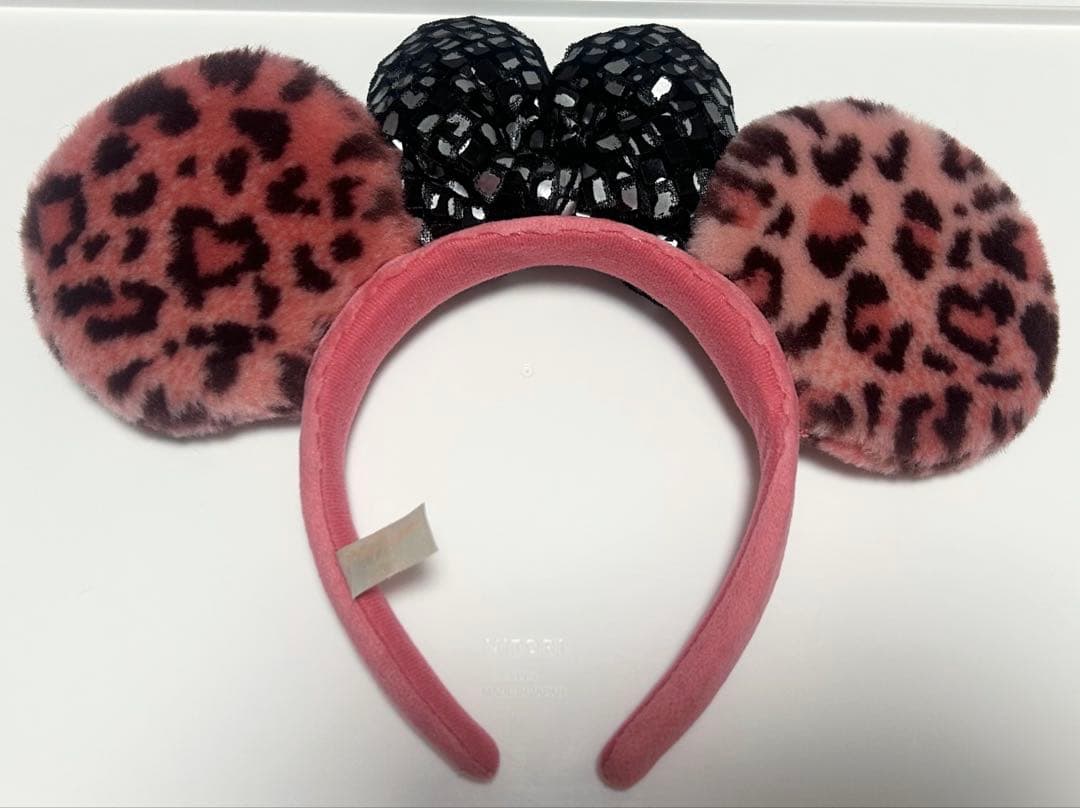 東京ディズニーリゾート ミニー ヒョウ柄カチューシャ ピンク