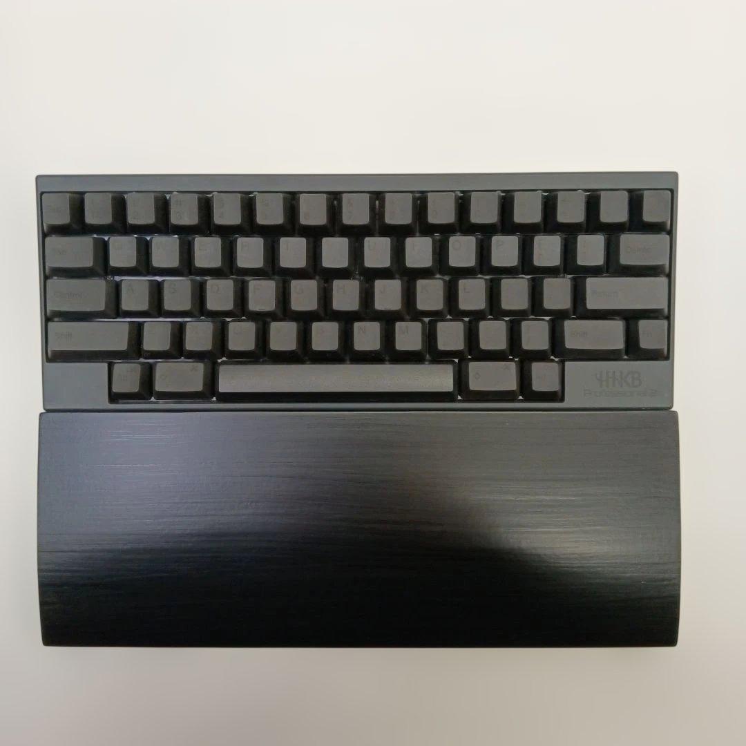 パイン集成材 HHKB用 手作りパームレスト兼キーボードルーフ シン漆黒