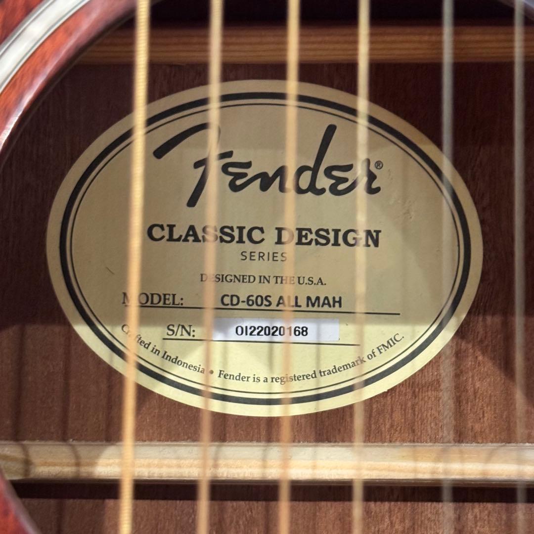 【Fender】アコギ CD-60S（付属品付き）