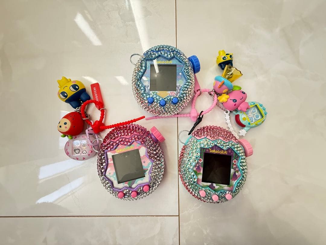 たまごっちパラダイス3つセット　豪華スワロフスキーデコつき