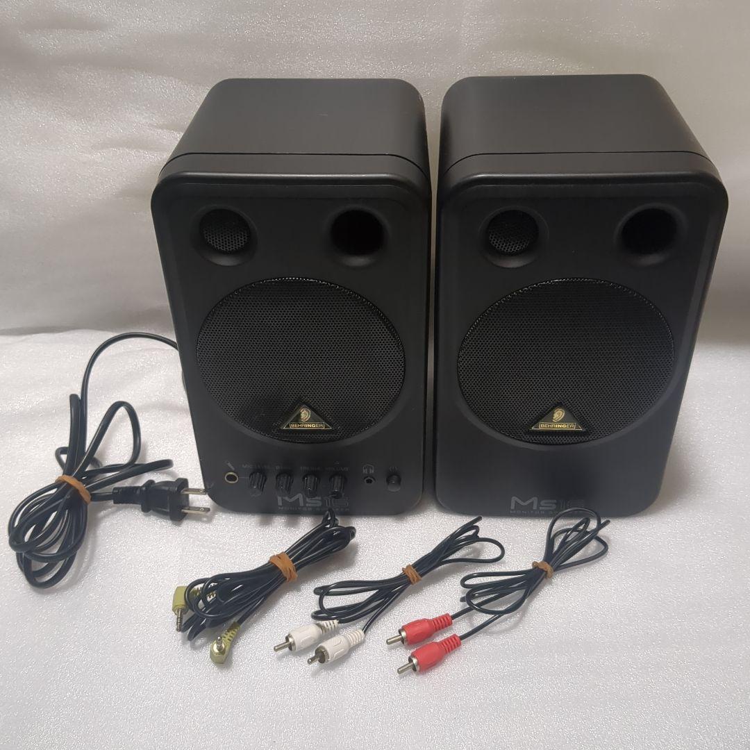 Behringer MS16 スタジオモニター ステレオスピーカー ケーブル付き