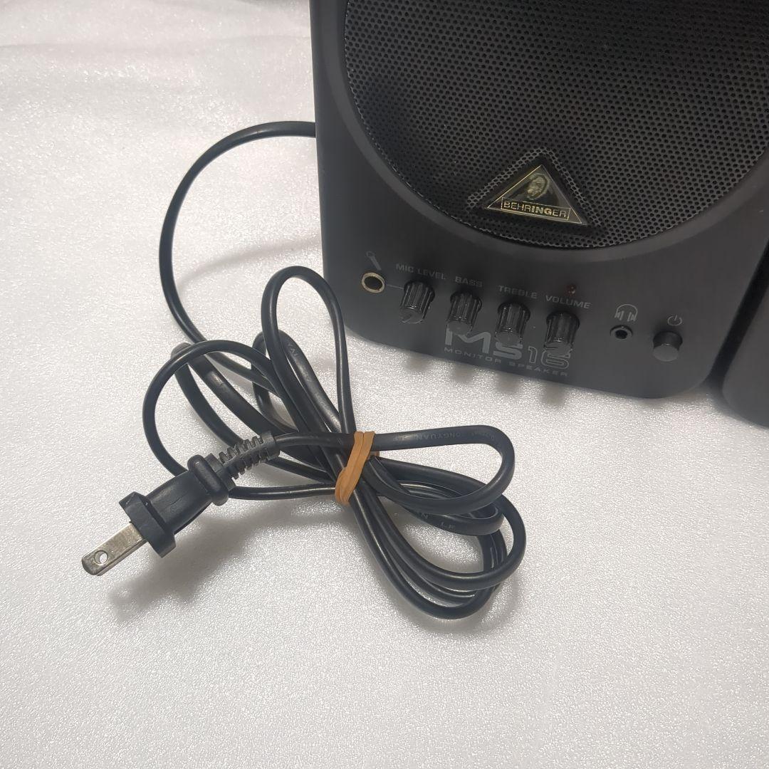 Behringer MS16 スタジオモニター ステレオスピーカー ケーブル付き