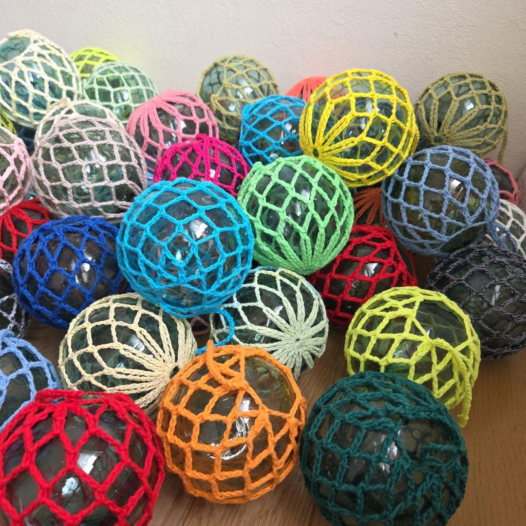 ガラス浮き玉 ガラス玉 ９cmx ６０