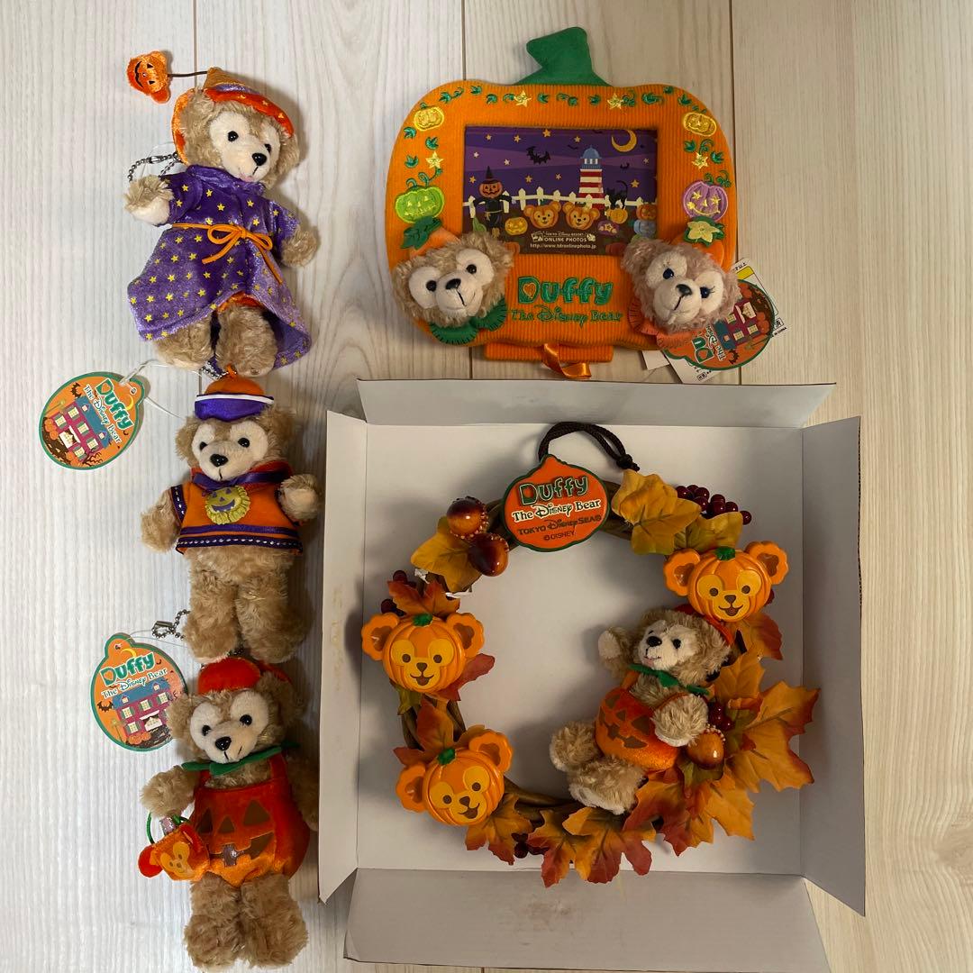 ディズニー　ハロウィン　ダッフィ　リース　マスコット　写真立て　セット
