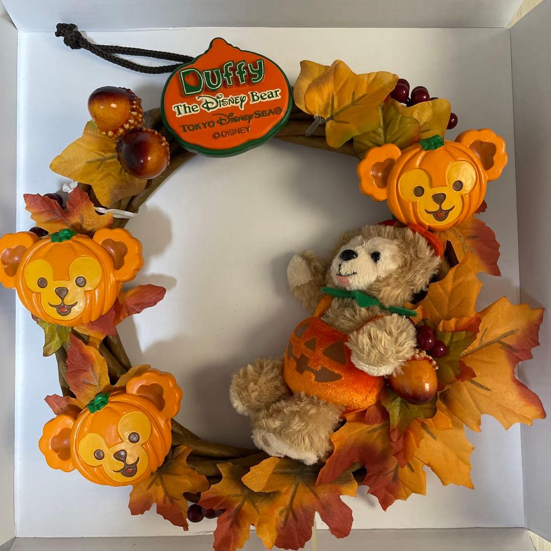 ディズニー　ハロウィン　ダッフィ　リース　マスコット　写真立て　セット