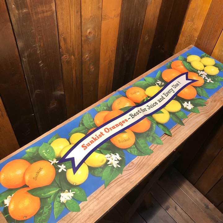 Sunkist Store Display Paper Sign / サンキスト
