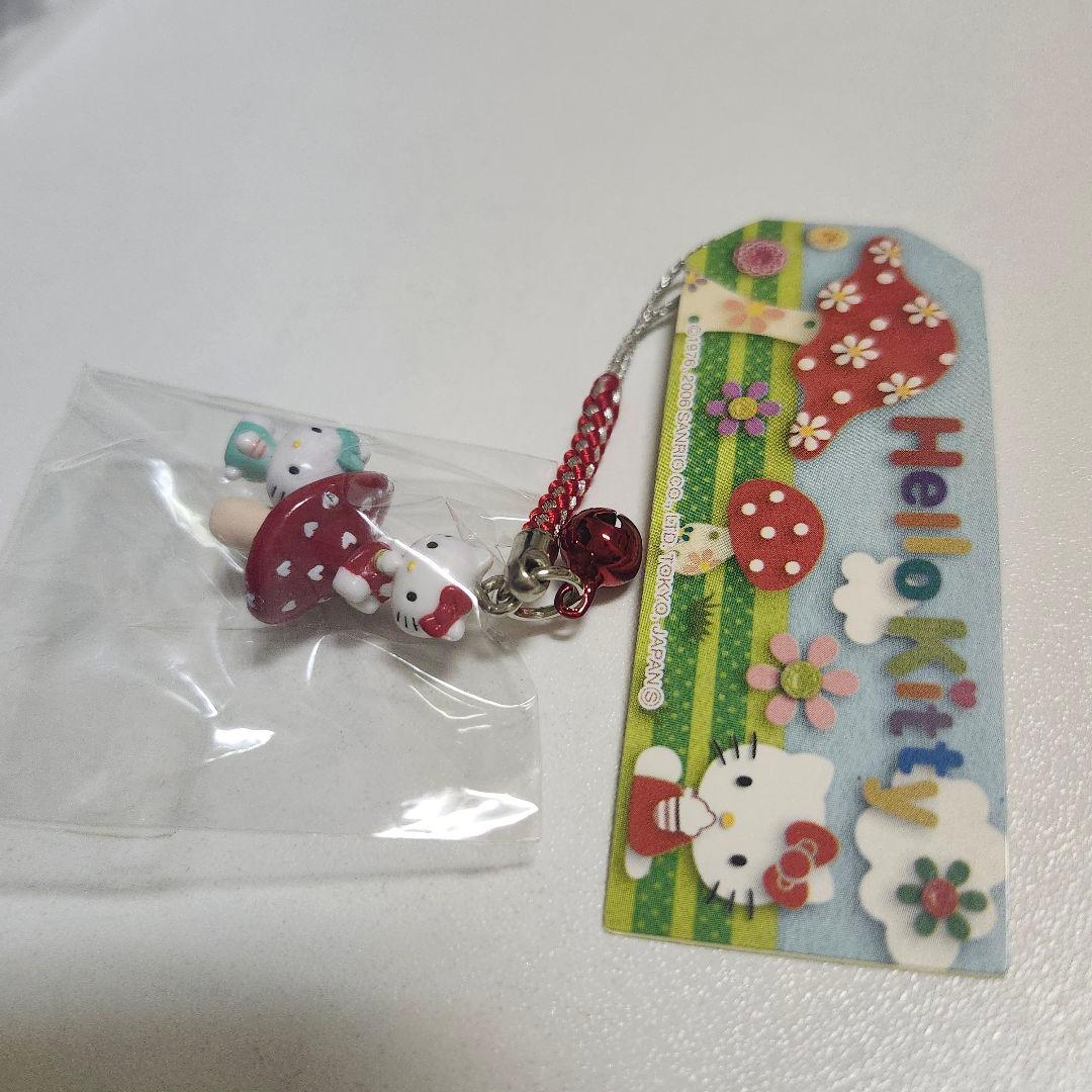 希少 レア ご当地キティ キティ&ミミィ きのこ 根付け 2006年 平成