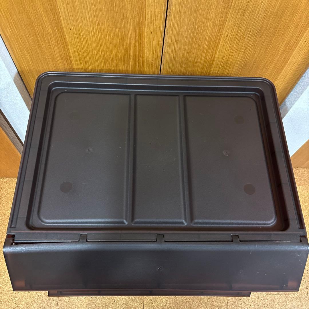 山善収納ボックス フタ付き前開きワイド深型 3個✖️2キャスター付きまとめて6個！