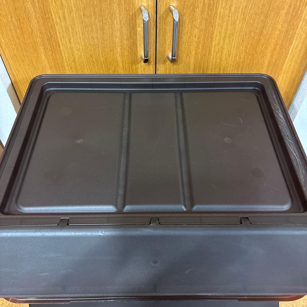 山善収納ボックス フタ付き前開きワイド深型 3個✖️2キャスター付きまとめて6個！