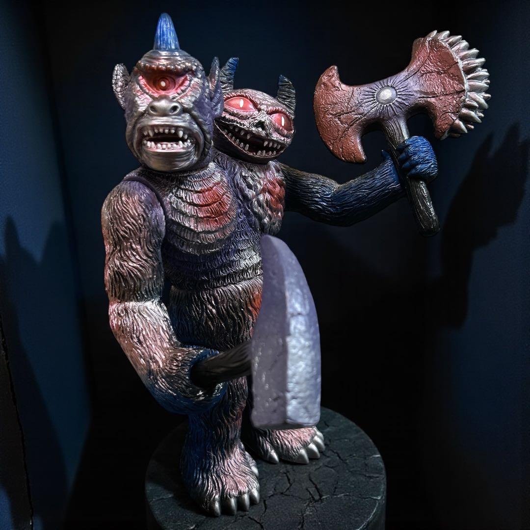 インディーズソフビ ツーヘッド サイクロプス デーモン 双頭怪獣 フィギュア