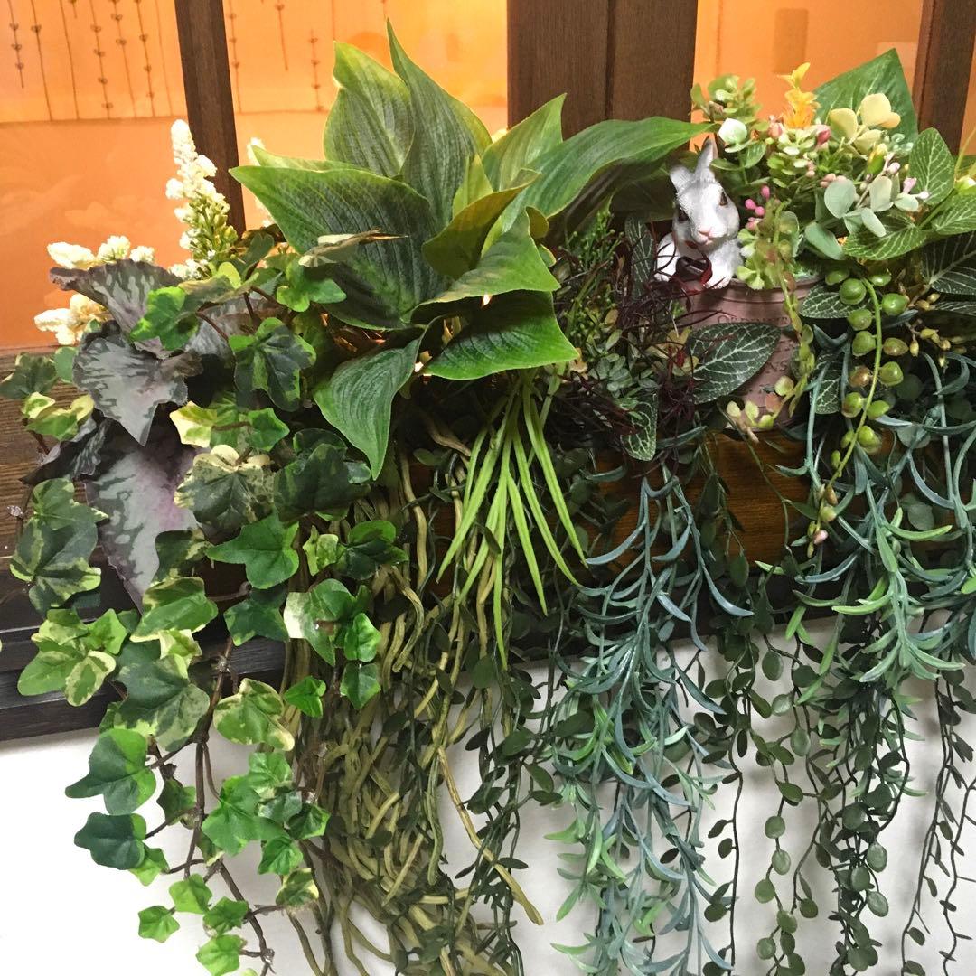 グリーンリーフのお洒落壁掛け　ウォールグリーン　フェイクグリーン壁掛け