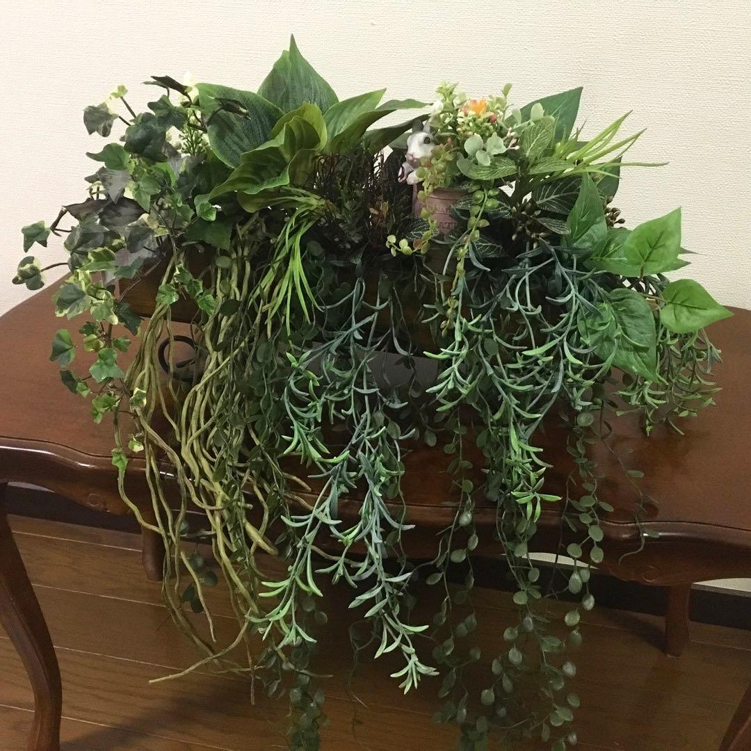 グリーンリーフのお洒落壁掛け　ウォールグリーン　フェイクグリーン壁掛け