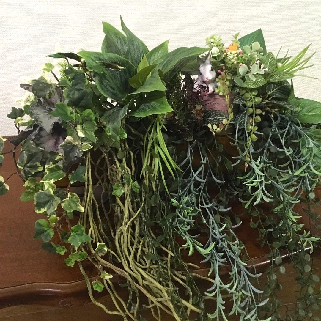 グリーンリーフのお洒落壁掛け　ウォールグリーン　フェイクグリーン壁掛け