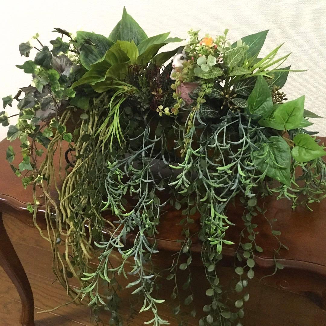 グリーンリーフのお洒落壁掛け　ウォールグリーン　フェイクグリーン壁掛け