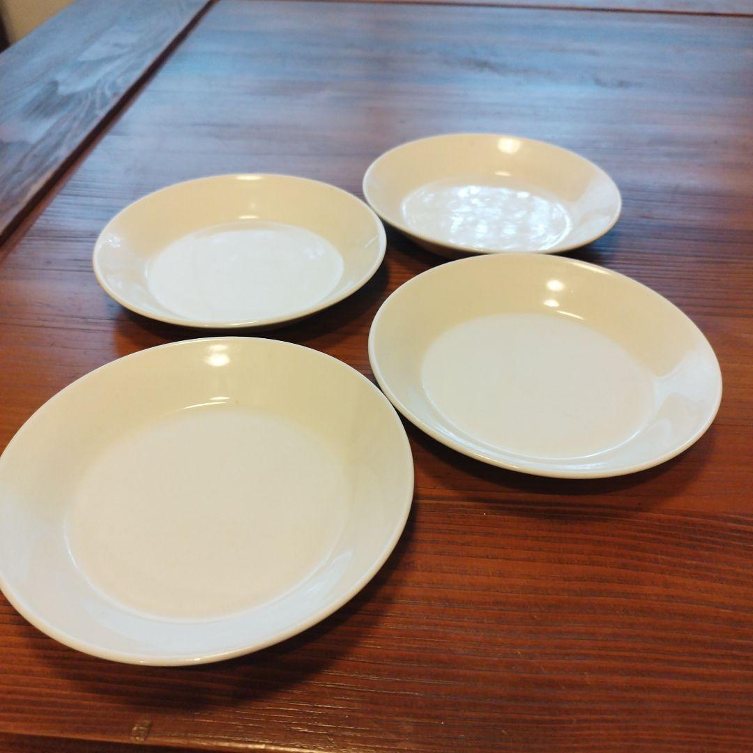 Arabia Teema ホワイト皿 　14センチ平皿　４枚セット