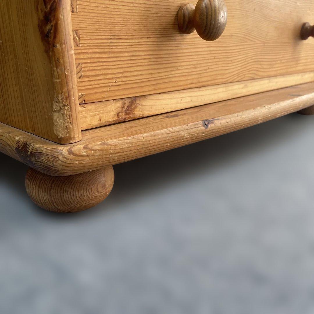 パイン材　チェストアンティーク風　高さ80㎝ 発送たのメル便送料込み