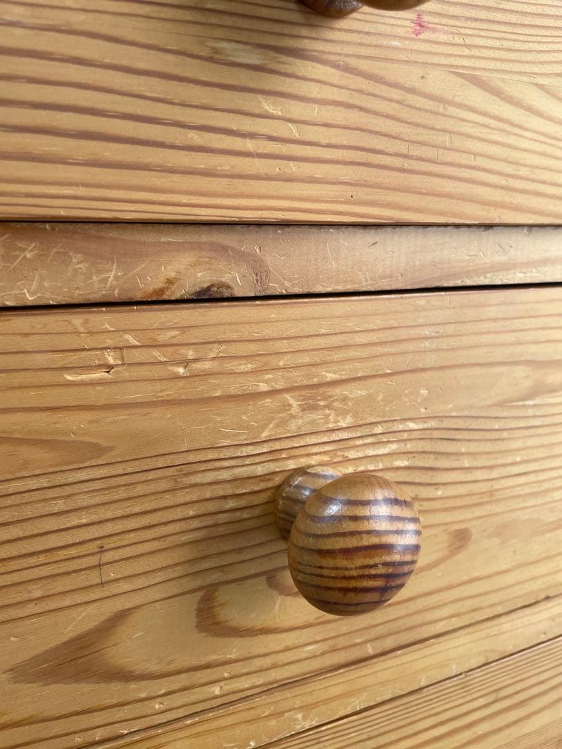 パイン材　チェストアンティーク風　高さ80㎝ 発送たのメル便送料込み