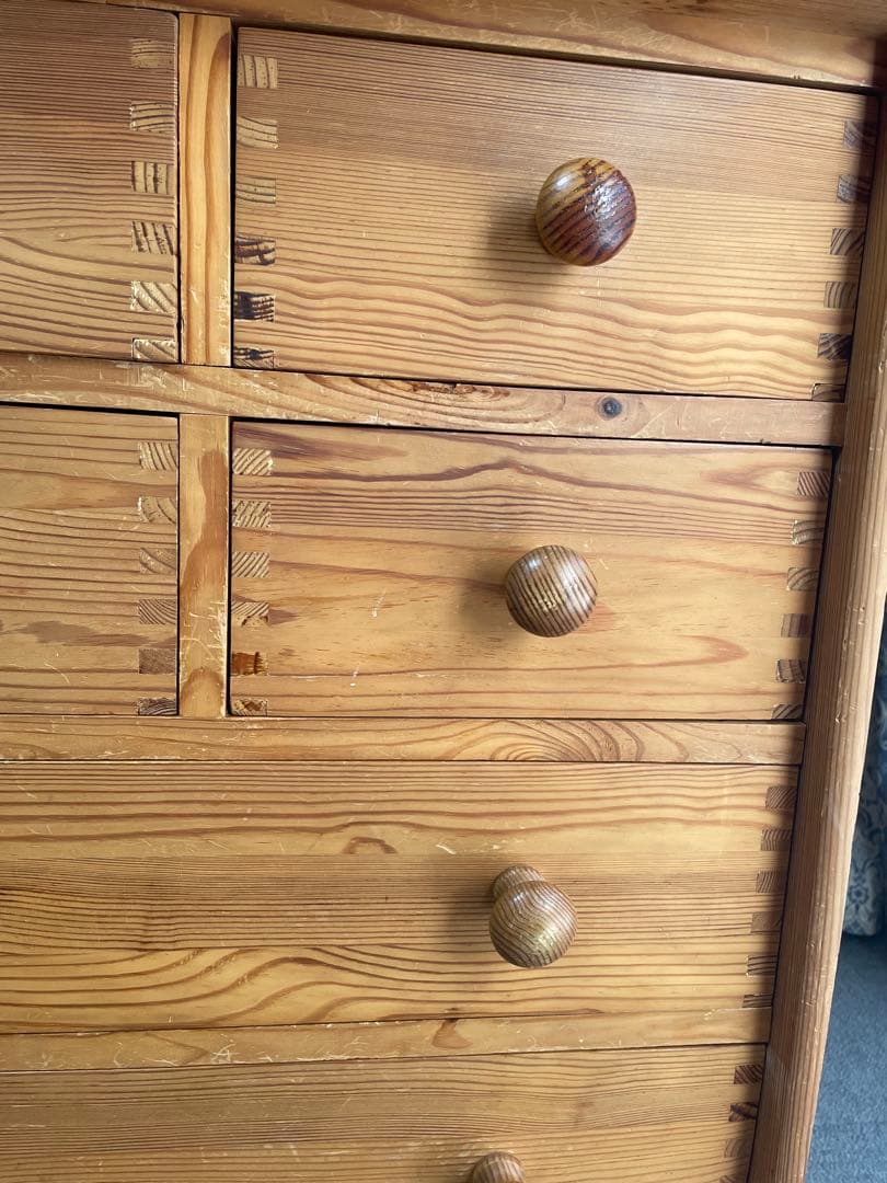 パイン材　チェストアンティーク風　高さ80㎝ 発送たのメル便送料込み