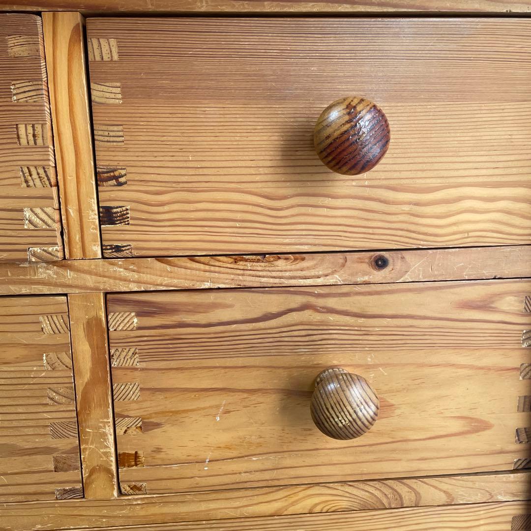 パイン材　チェストアンティーク風　高さ80㎝ 発送たのメル便送料込み