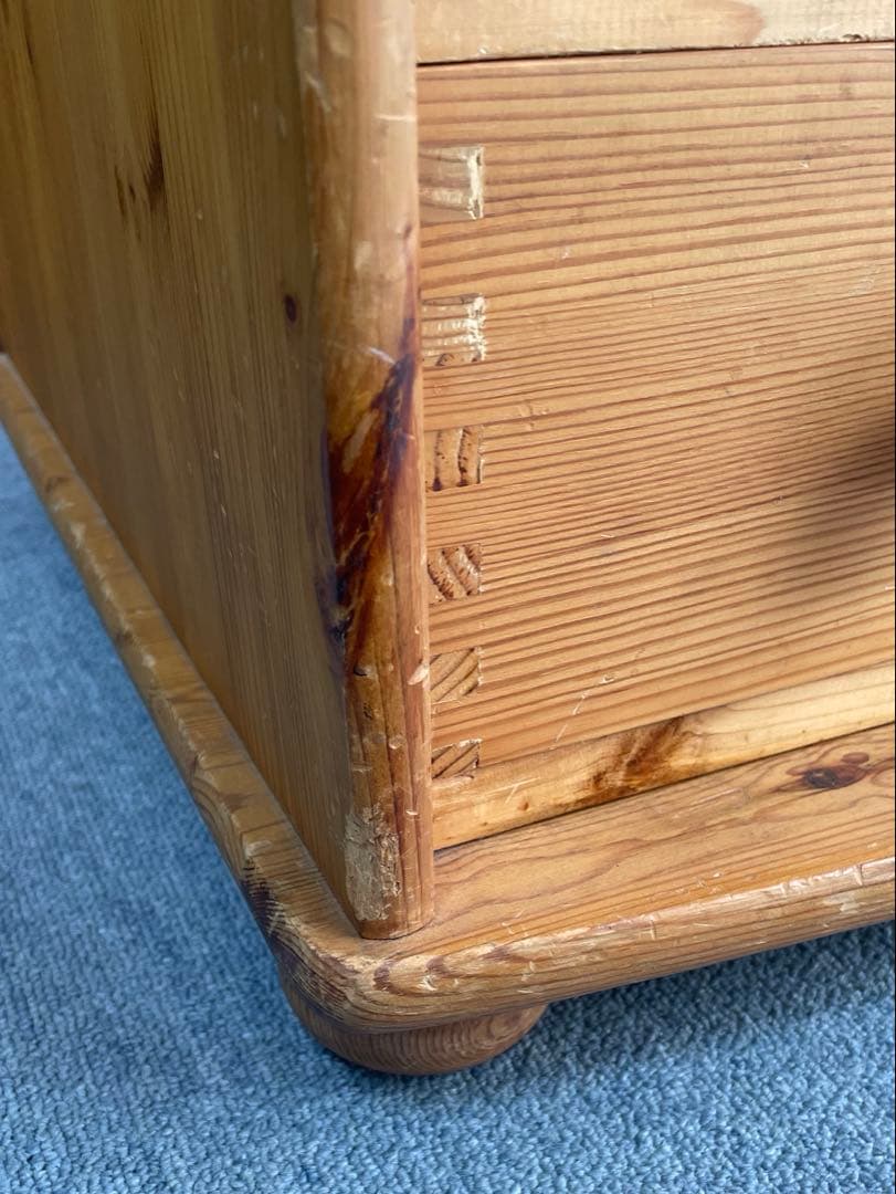 パイン材　チェストアンティーク風　高さ80㎝ 発送たのメル便送料込み