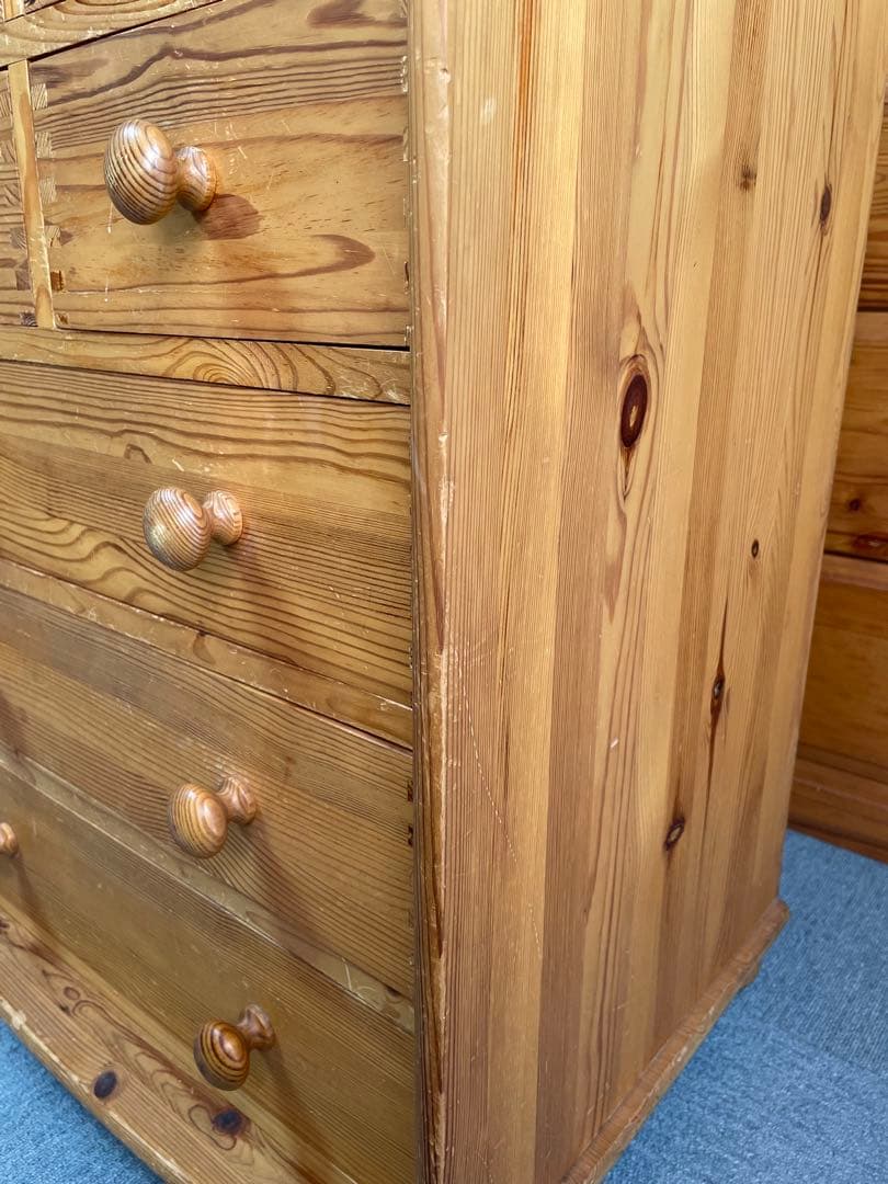 パイン材　チェストアンティーク風　高さ80㎝ 発送たのメル便送料込み