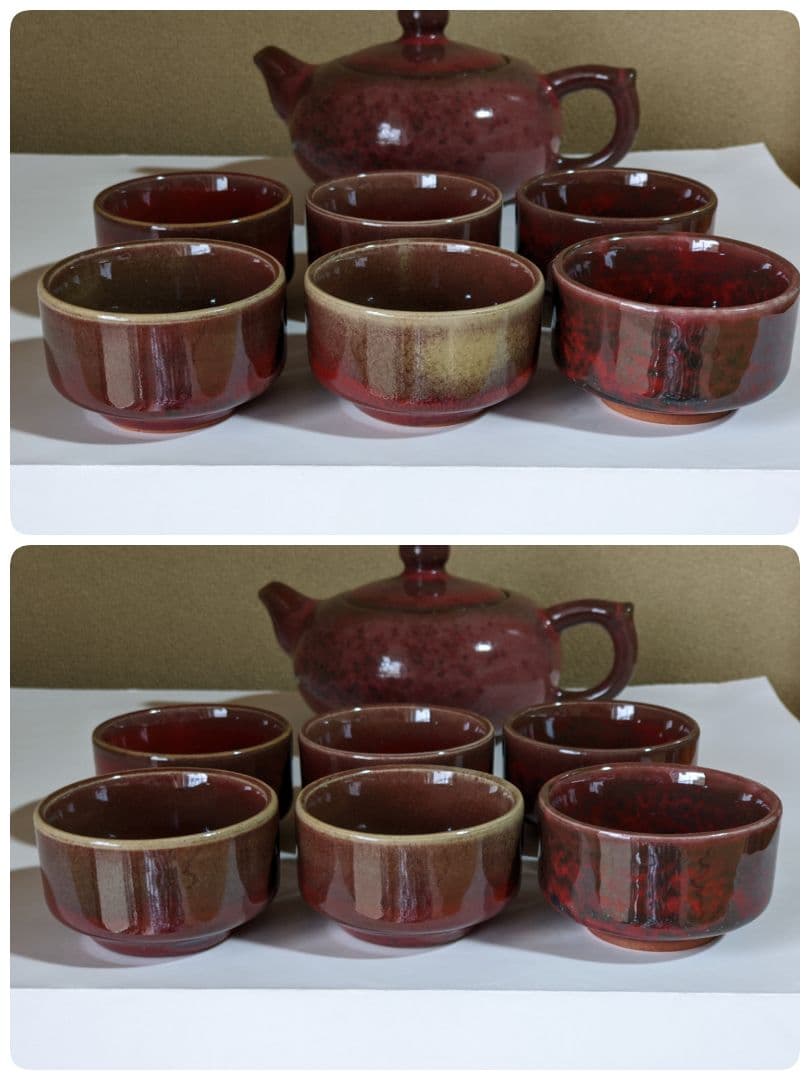 ♦中国美術品【希少】！ 銅紅釉 茶壺 茶器 アンティーク 骨董品 コレクション