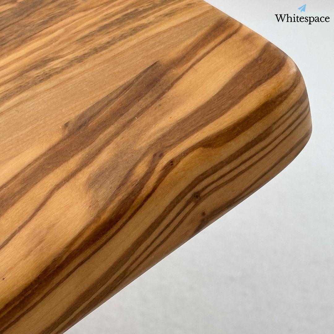 矩形の匠。奥行き イタリアン オリーブウッド カッティングボード まな板 研磨済