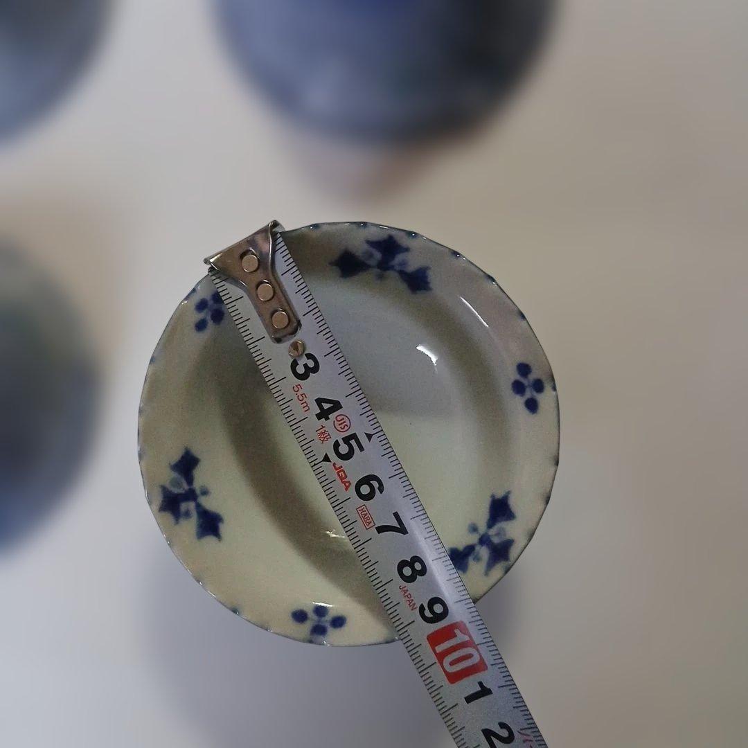 【未使用品】京焼・清水焼　光寿　青い花模様 陶器製小鉢　 6個セット