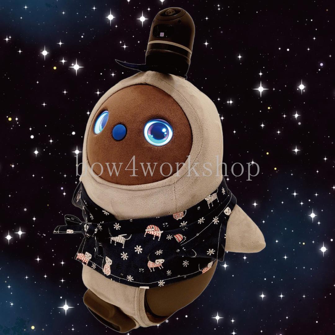 ラボット LOVOT ラボットの服ハンドメイド　猫柄甚平（ネイビー）