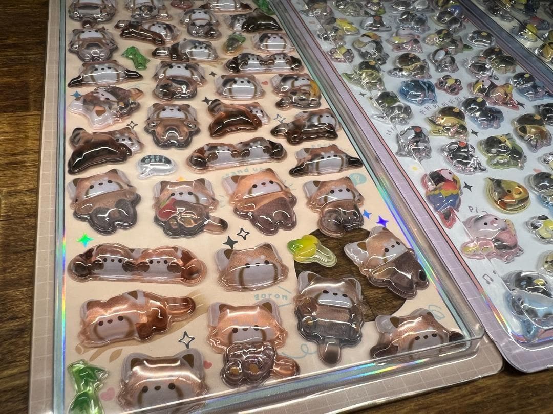 【正規品】ボンボンドロップシール3点セット ハシビロコウ レッサーパンダ トリ