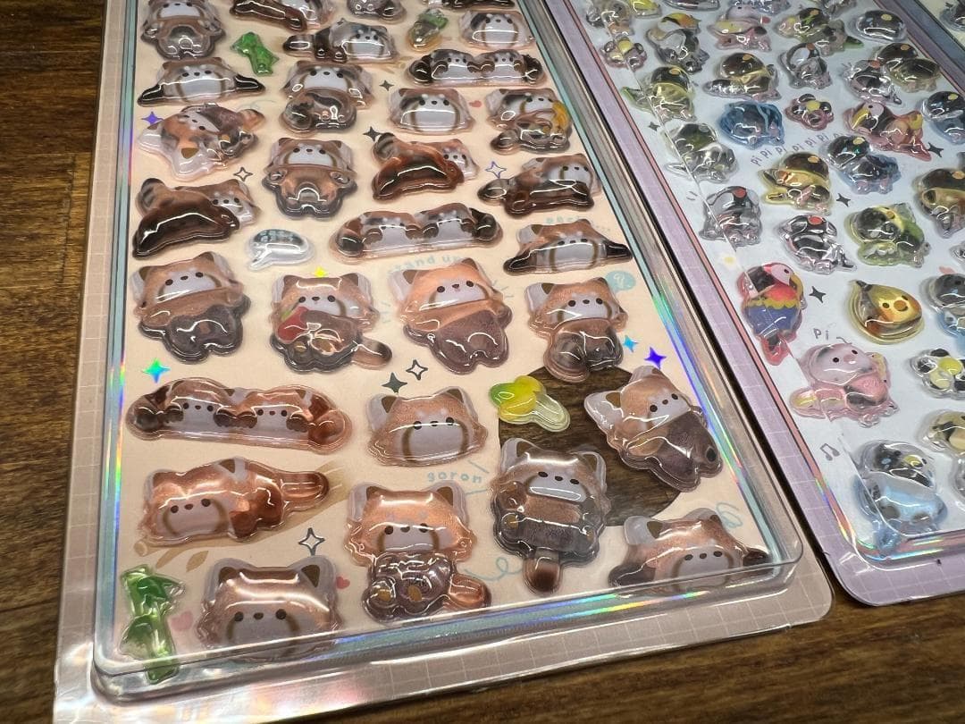 【正規品】ボンボンドロップシール3点セット ハシビロコウ レッサーパンダ トリ