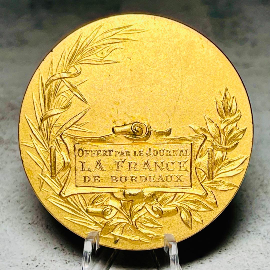 フランス共和国 マリアンヌ 銅メダル 金メッキ 50mm 55g