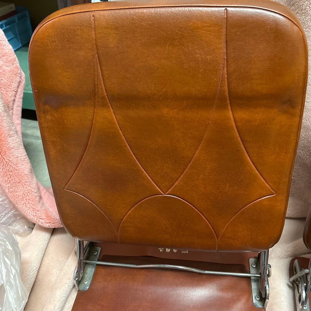 ② 座椅子 折りたたみ 3段階 昭和レトロ 昭和 レトロ 当時もの 2個セット