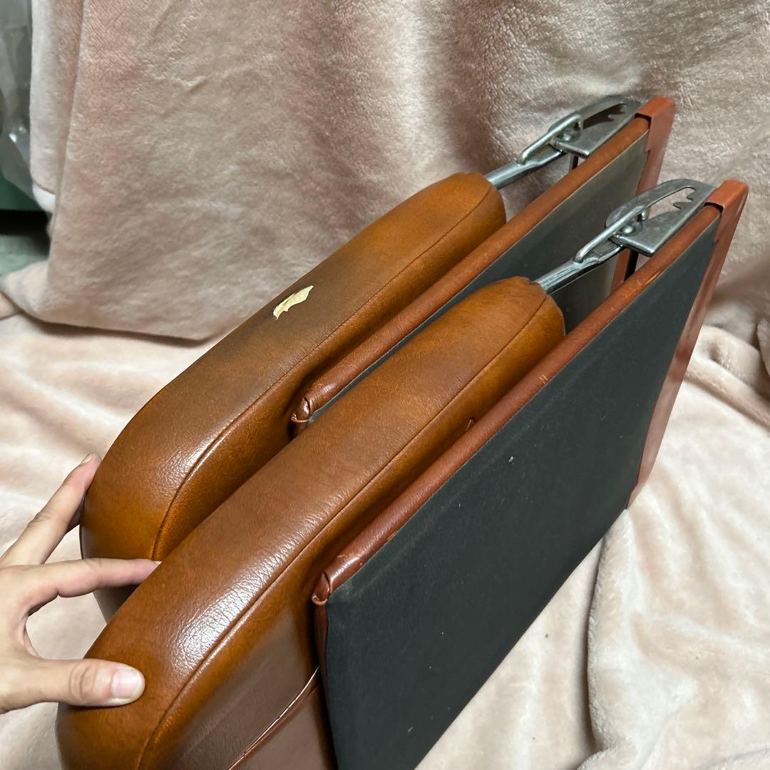 ② 座椅子 折りたたみ 3段階 昭和レトロ 昭和 レトロ 当時もの 2個セット