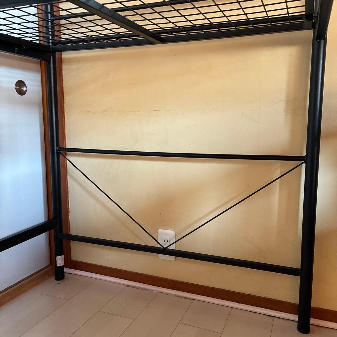 ロフトベッド シングルサイズ ブラック