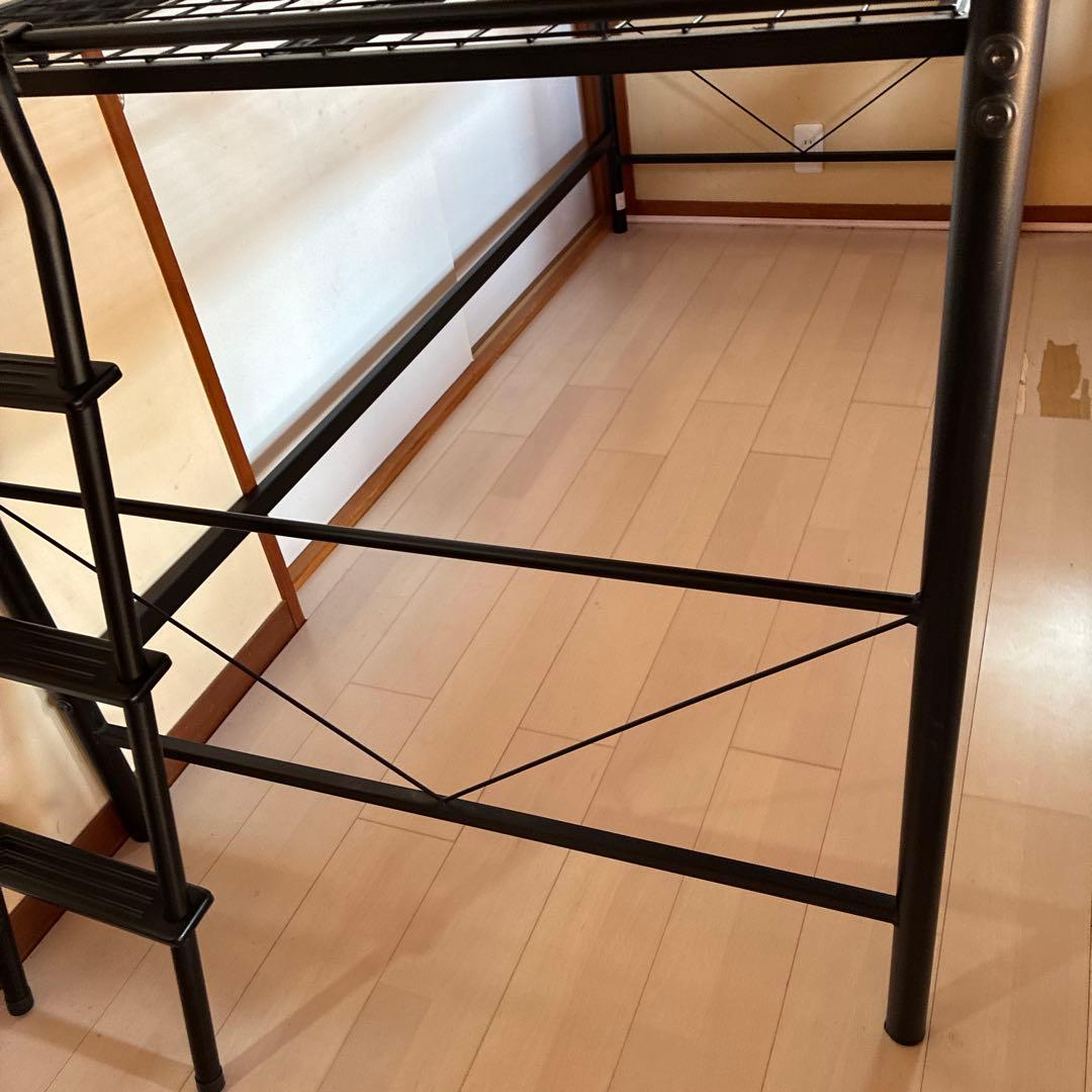 ロフトベッド シングルサイズ ブラック