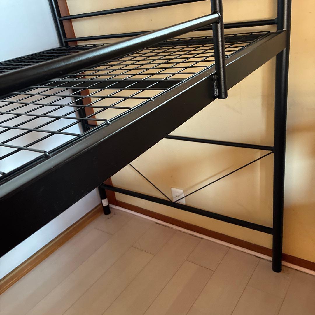 ロフトベッド シングルサイズ ブラック