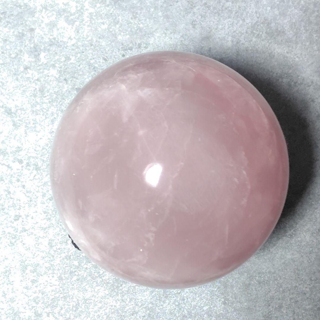 ローズクォーツ 丸玉 直径7.5cm 天然石 置物 癒し
