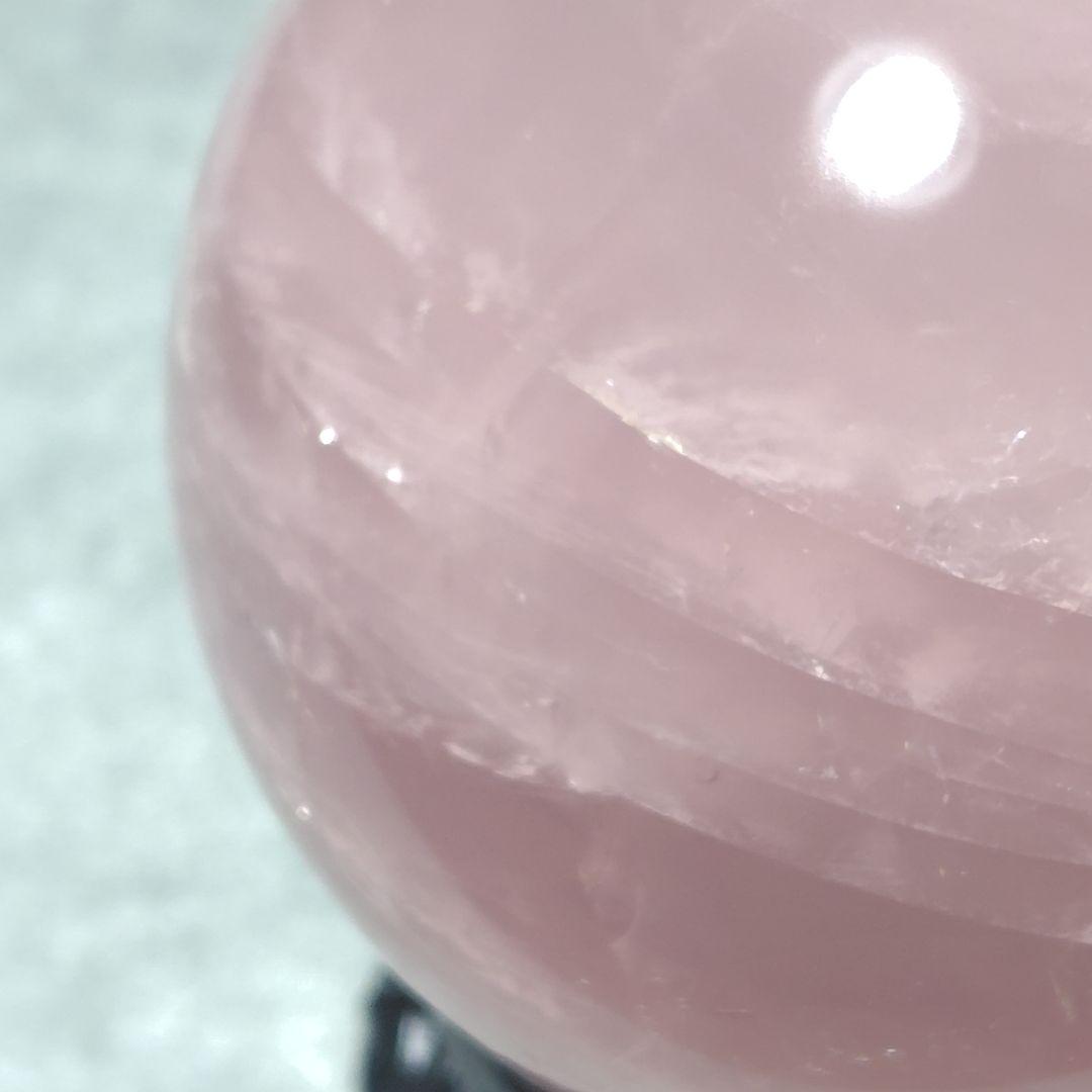ローズクォーツ 丸玉 直径7.5cm 天然石 置物 癒し