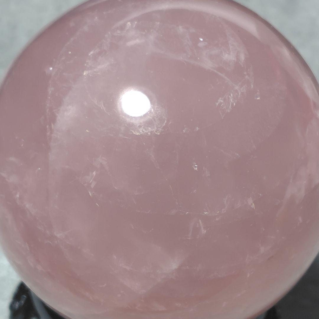 ローズクォーツ 丸玉 直径7.5cm 天然石 置物 癒し