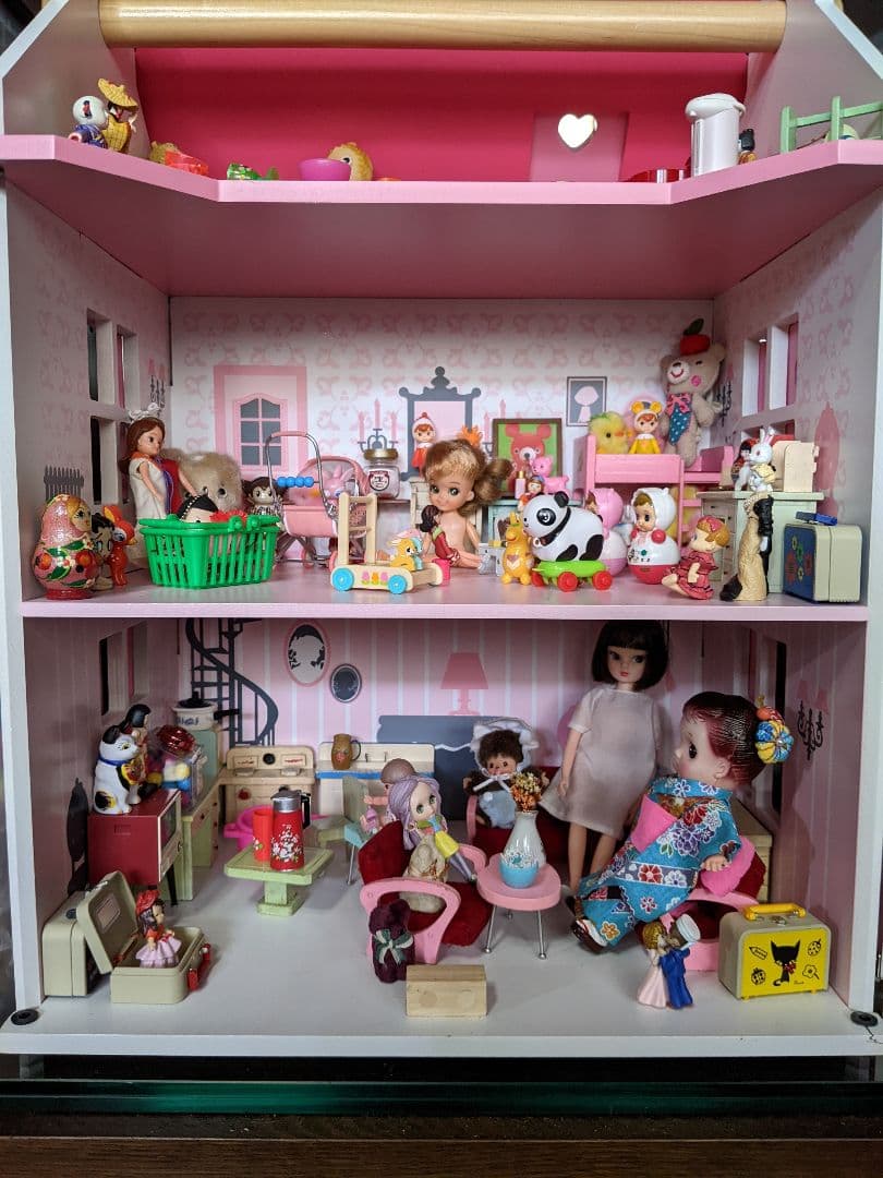 フランス製　ジャノー社ドールハウス　おままごと道具　検)文化人形