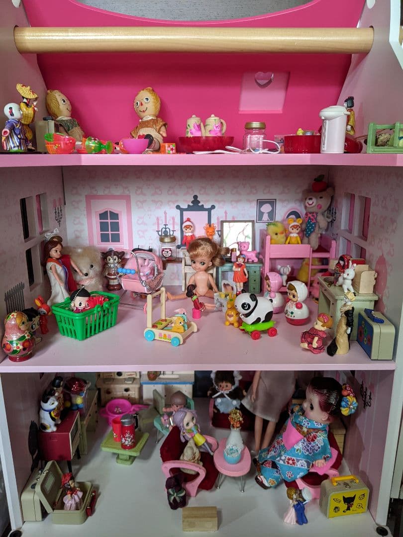 フランス製　ジャノー社ドールハウス　おままごと道具　検)文化人形