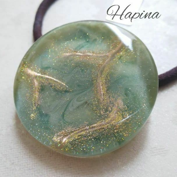 ニュアンスカラー ラウンドレジンヘアゴム