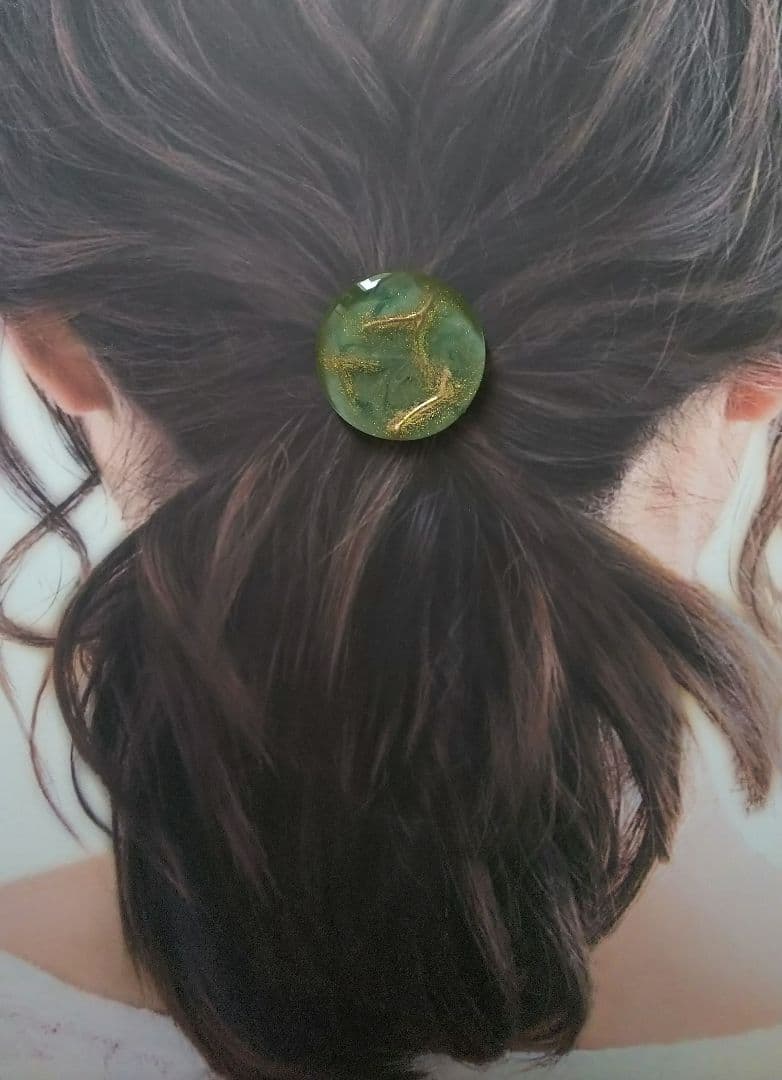 ニュアンスカラー ラウンドレジンヘアゴム