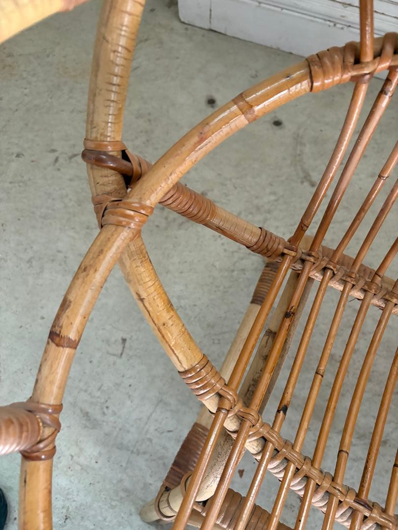 籐製/バンブーアームチェア　フランスアンティーク