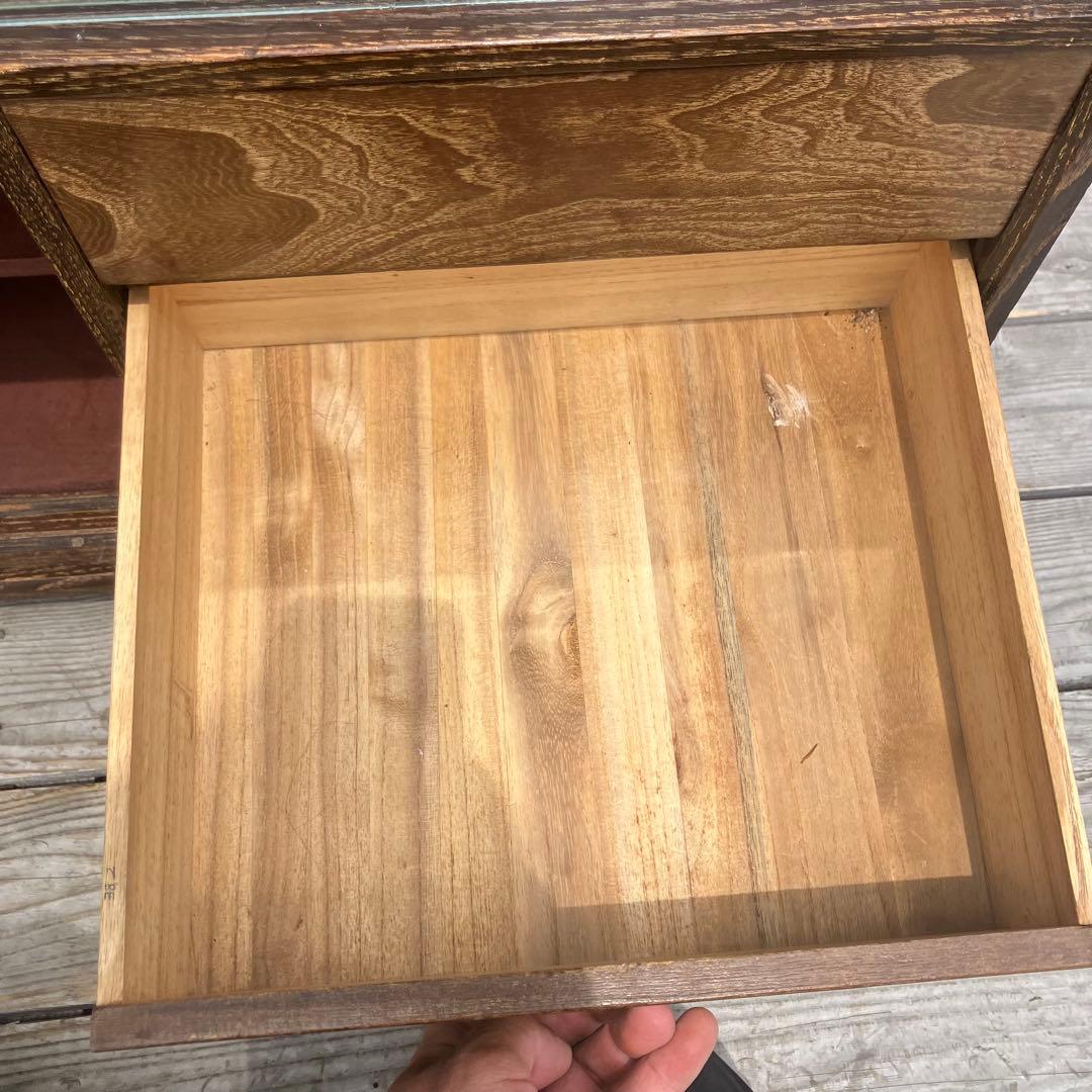 昭和レトロ ミッドセンチュリー 古家具 飾り棚 彫刻サイドボード ディスプレイ