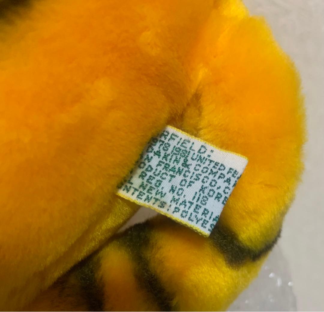 昭和レトロ　ガーフィールド　ぬいぐるみ　タグ付き　ビンテージ　DAKIN製