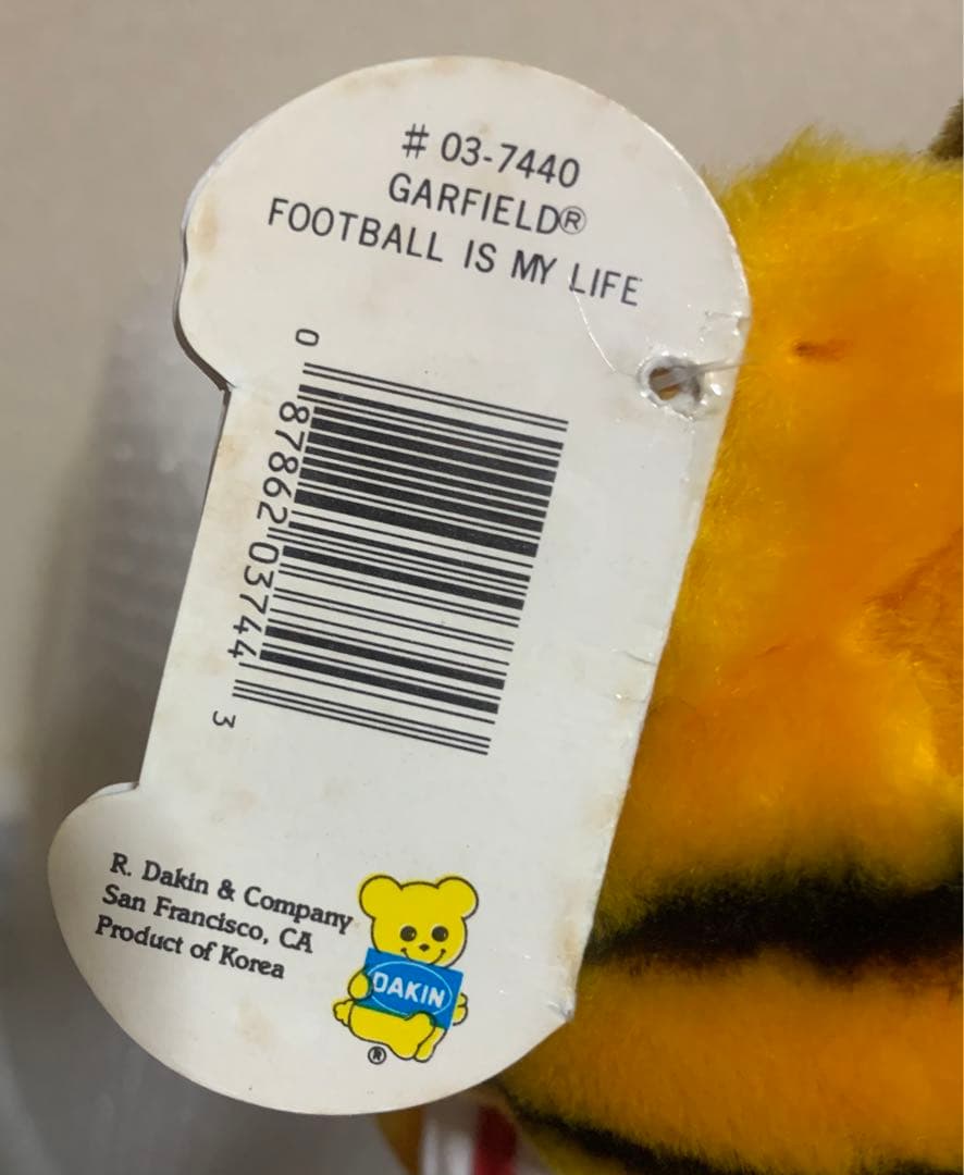 昭和レトロ　ガーフィールド　ぬいぐるみ　タグ付き　ビンテージ　DAKIN製