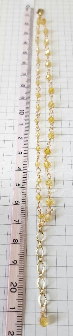 ぽんぽんジルコンダブルブレスレット14kgf