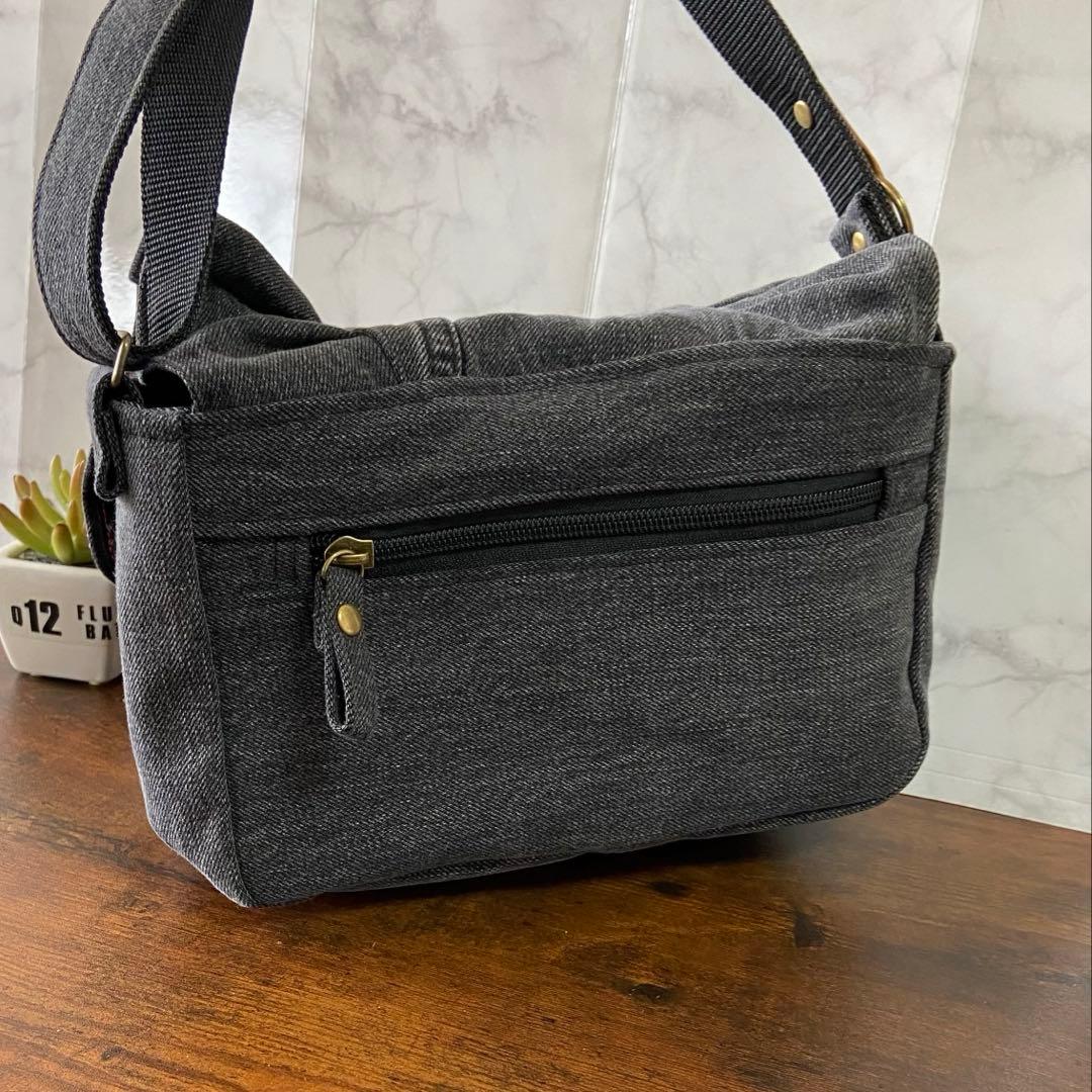 Ｎｏ.67 デニムリメイク【フリル付きサコッシュ】ショルダーバッグ